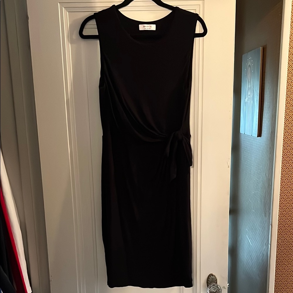 Bailey 44 Black Sheath Midi Dress Crew Neck Sleeveless